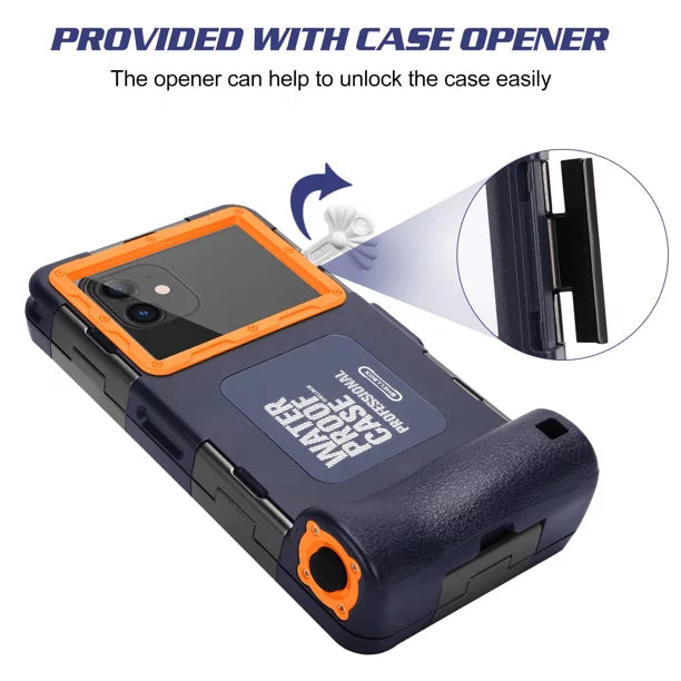 UrbanX Professional [15m/50ft] Swimming Diving Surfing Snorkeling Photo Video Waterproof Protective Case Underwater Housing Panasonic Eluga I4 And all Phones Up to 6.9 Inch LCD with Lanyard