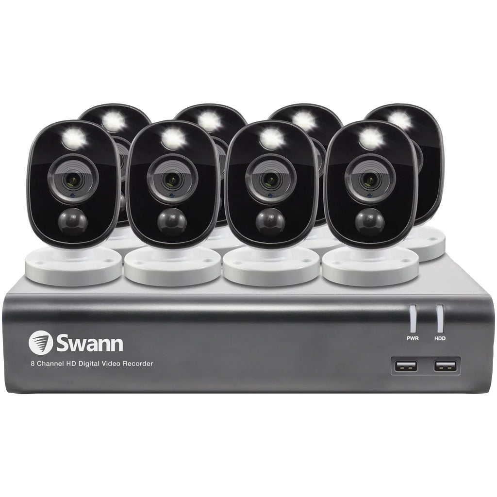 Swann SWDVK-845808WL-US 1080p Full HD Surveillance System Kit with 8-Channel 1 TB DVR and Eight 1080p Cameras