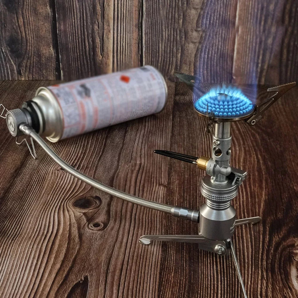CAMPINGMOON Portable Camping Stove Connector, Tripod Butanes Canister Adapter Cooking Equipment Camping