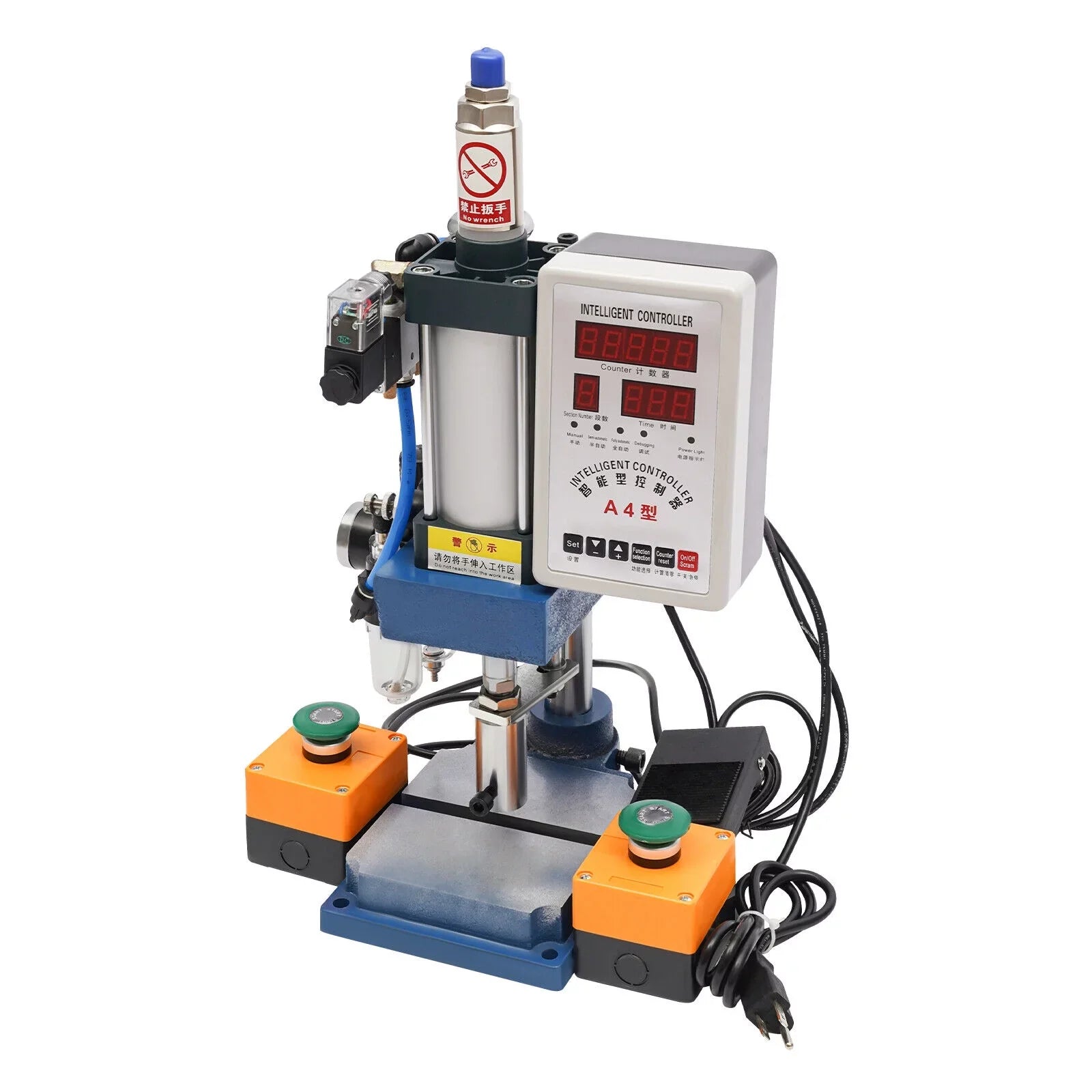 New 440lb Adjustable Pneumatic Punch Machine Press Equipment with Digital Controller, 4V210-8