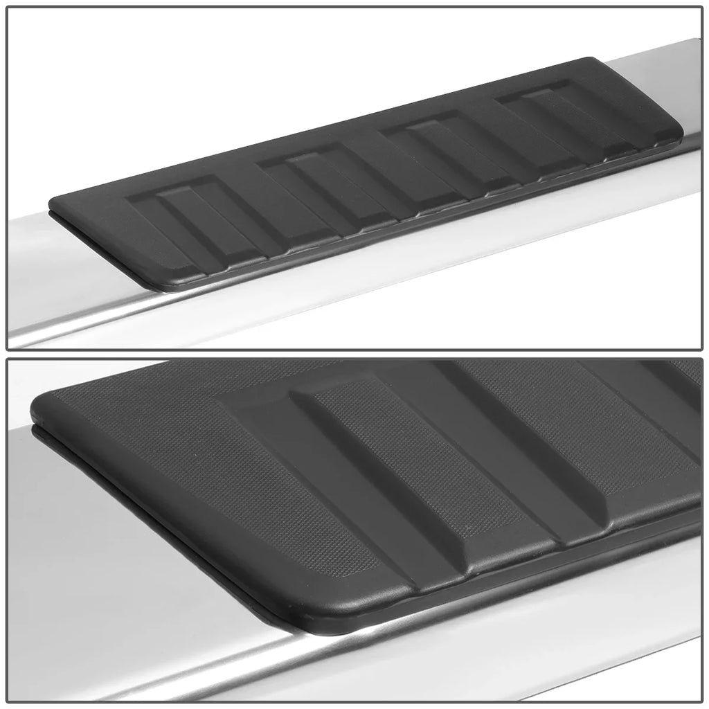 DNA Motoring STEPB-ZTL-8017 2007 to 2019 Chevy Silverado/GMC Sierra 1500 2500HD 3500HD Crew Cab Stainless Steel 6" Side Step Nerf Bar Running Board