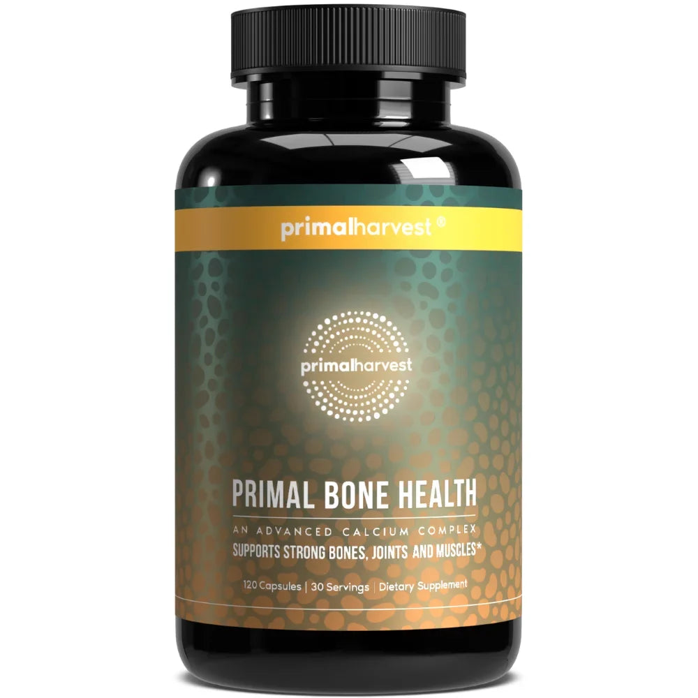 Calcium Carbonate Bone Health Complex by Primal Harvest Men and Women with Calcium, Magnesium, Zinc, Manganese, Potassium, and L-Carnitine