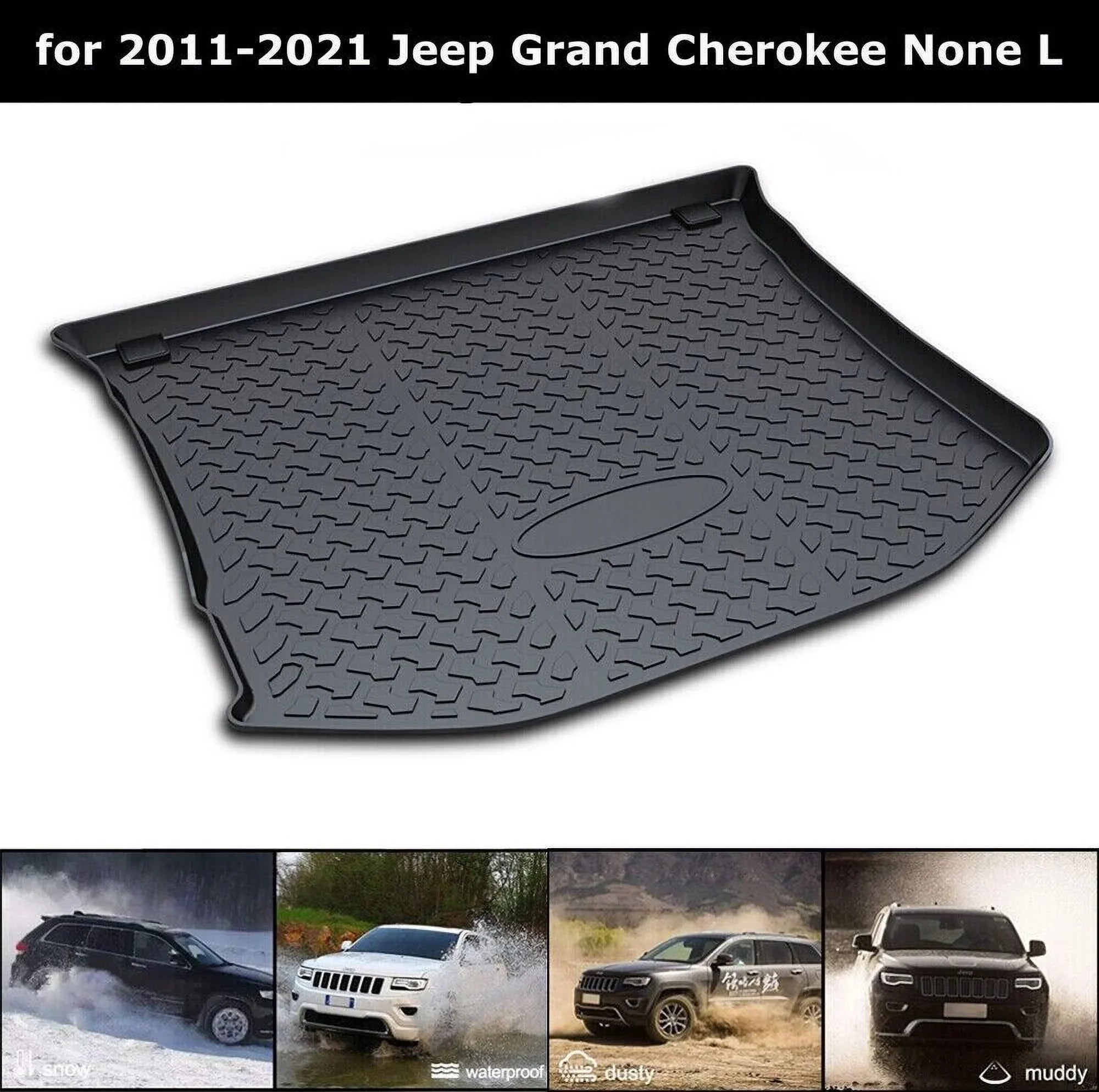 Easy to Clean 2011-2021 Jeep Grand Cherokee TPO Rear Cargo Trunk Mats Liner