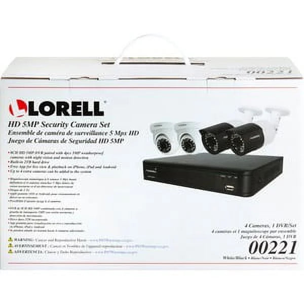 Lorell proof 5 Megapixel Security System Digital Video Recorder, Camera