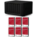 DiskStation DS1621+ 6-Bay NAS Enclosure, Bundle with 6x WD Red Pro 4TB 3.5" SATA III Internal NAS Hard Drive