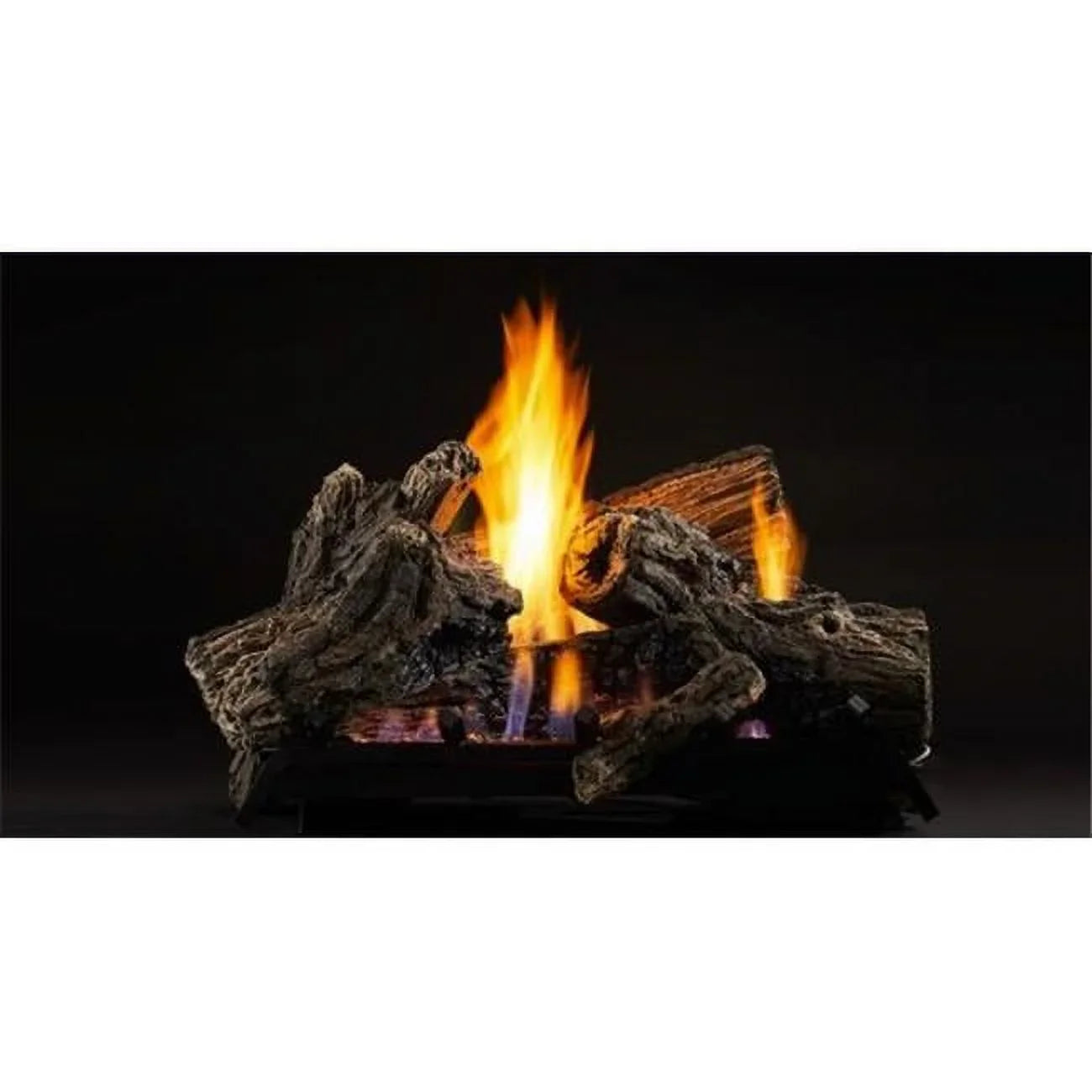 Monessen MOJO27-R 27 in. Mojo Burncrete Refractory Log Set MJ22 Burner - 8 Piece