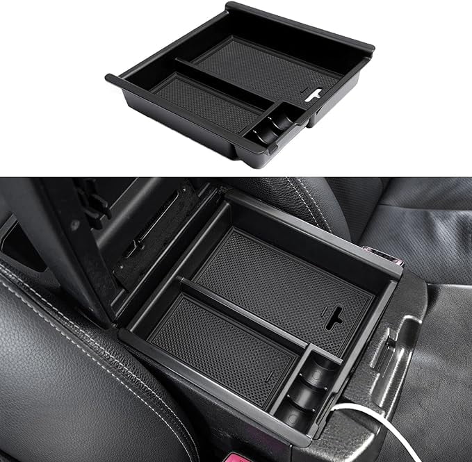 JDMCAR Center Console Tray Organizer with Toyota Tacoma Accessories 2016-2022 2023, Armrest Insert Container ABS Material Secondary Storage Box