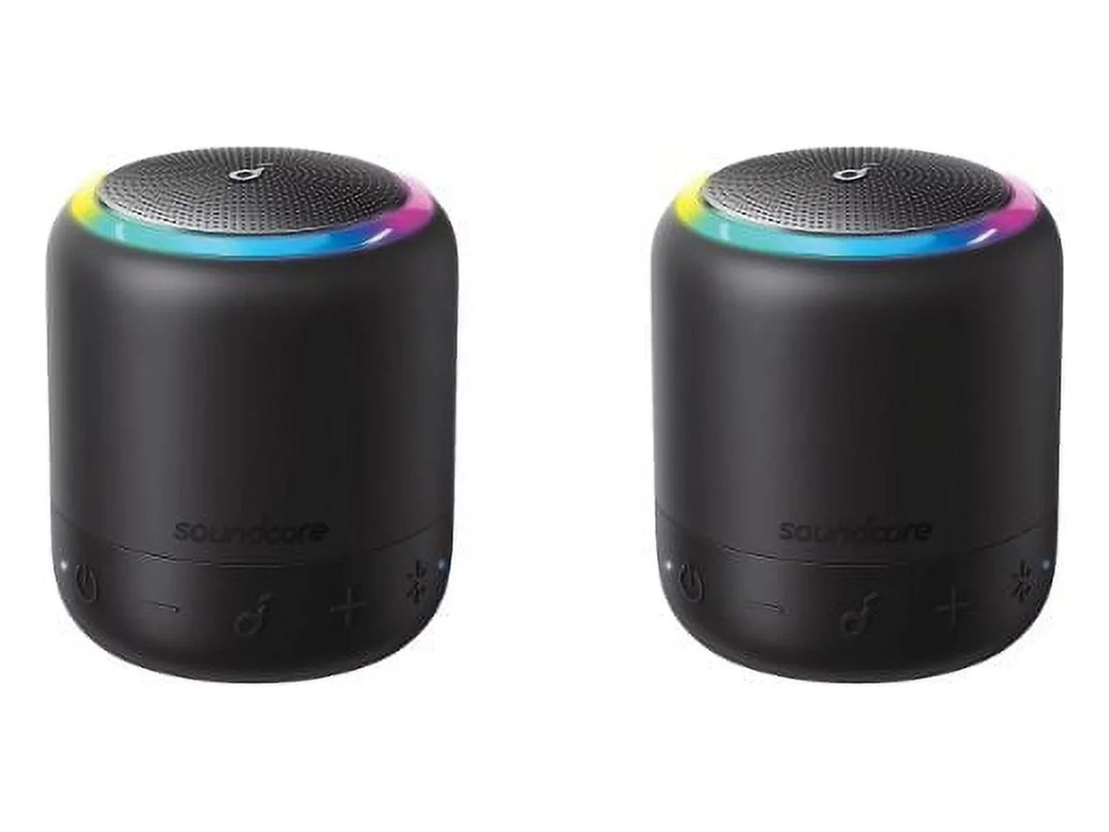 Refurbished Soundcore B3127Z11 Mini 3 Pro Portable Bluetooth Speaker 2-Pack Black 15H Playtime IPX7 Waterproof