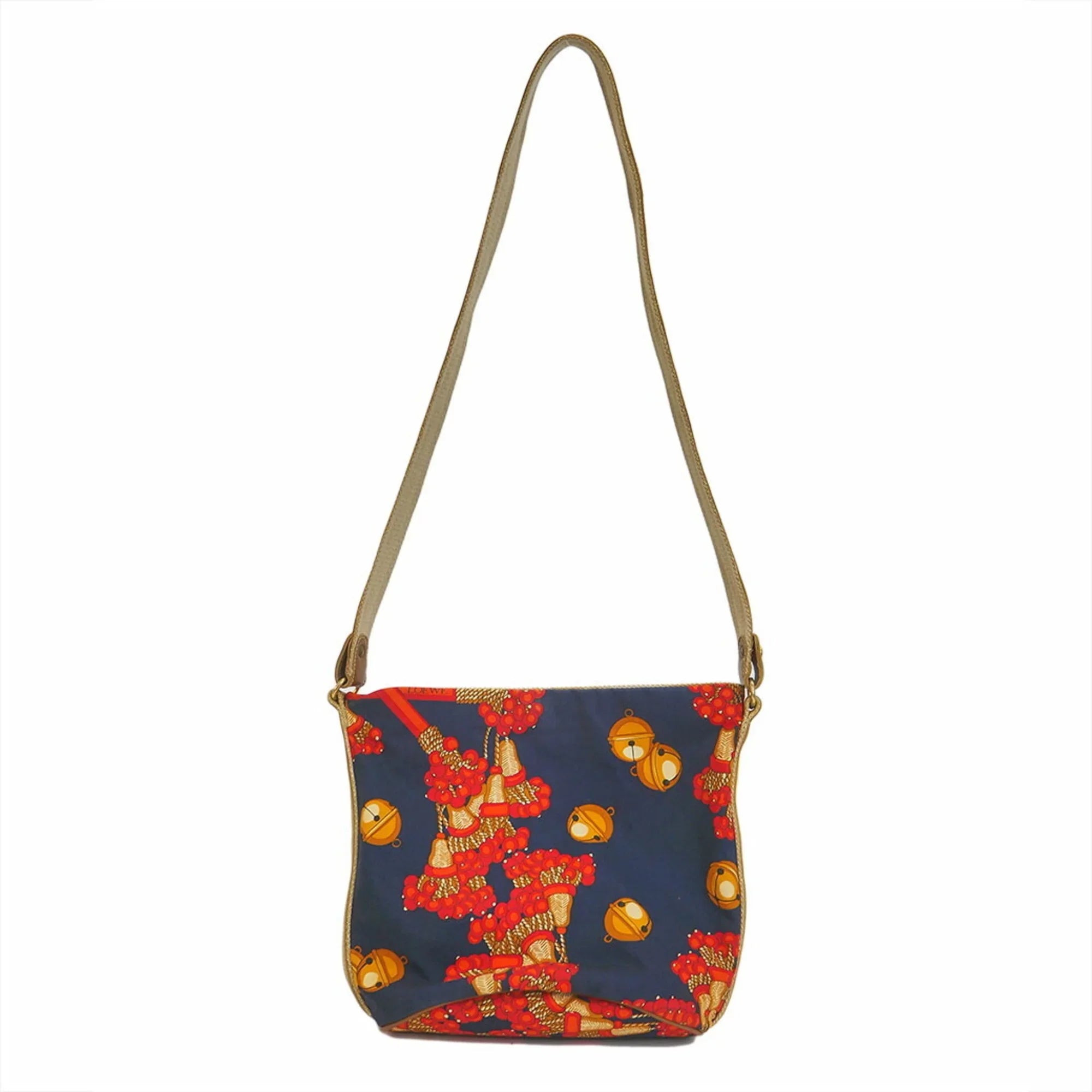 Pre-Owned Loewe LOEWE shoulder canvas navy x red one bag ladies (Good)