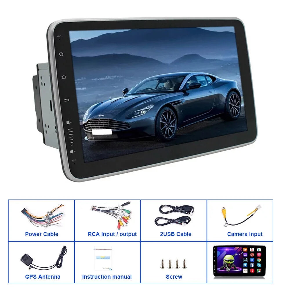 kydely 10 Inch On-Board Android 9.1 GPS Wifi Dual Din Touch Screen Player Navigation