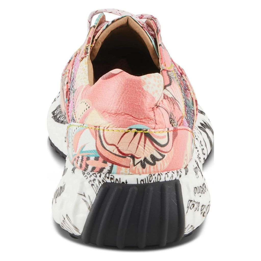 Spring Step L'Artiste Women's Cabaret Sequin Leather Fashion Sneakers - Stylish Comt with a Sparkling Touch Pink Multi EU 35 / US 5