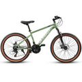 A24301 Ecarpat Mountain Bike 24 Inch Wheels, 21-Speed Mens Womens Trail Commuter City Mountain Bike, Carbon steel Frame Disc Brakes Thumb Shifter Front Fork Bicycles