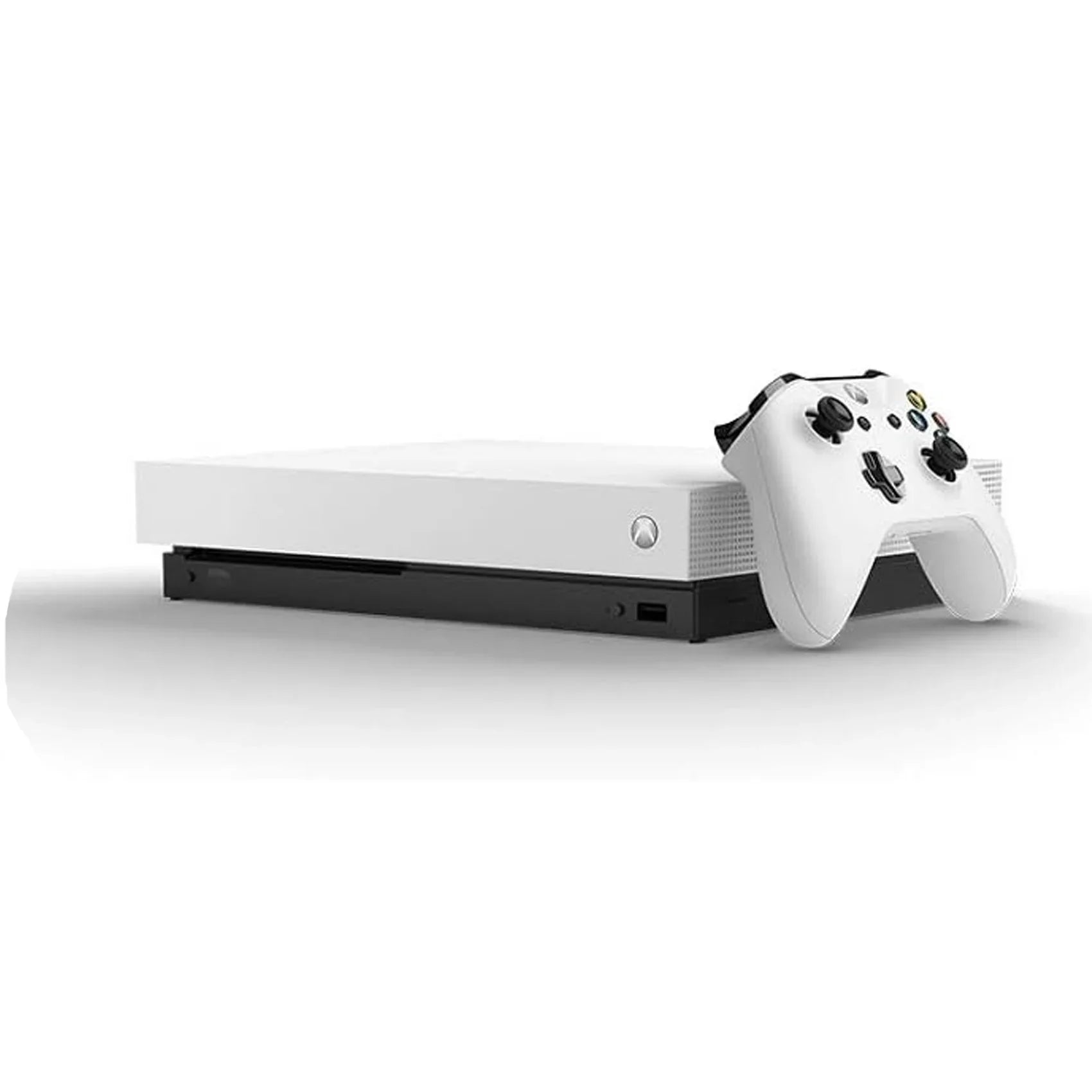 Pre-Owned Microsoft Xbox One X 1TB, 4K Ultra HD White with BOLT AXTION Cleaning Kit HDMI Bundle (Refurbished: Like New)