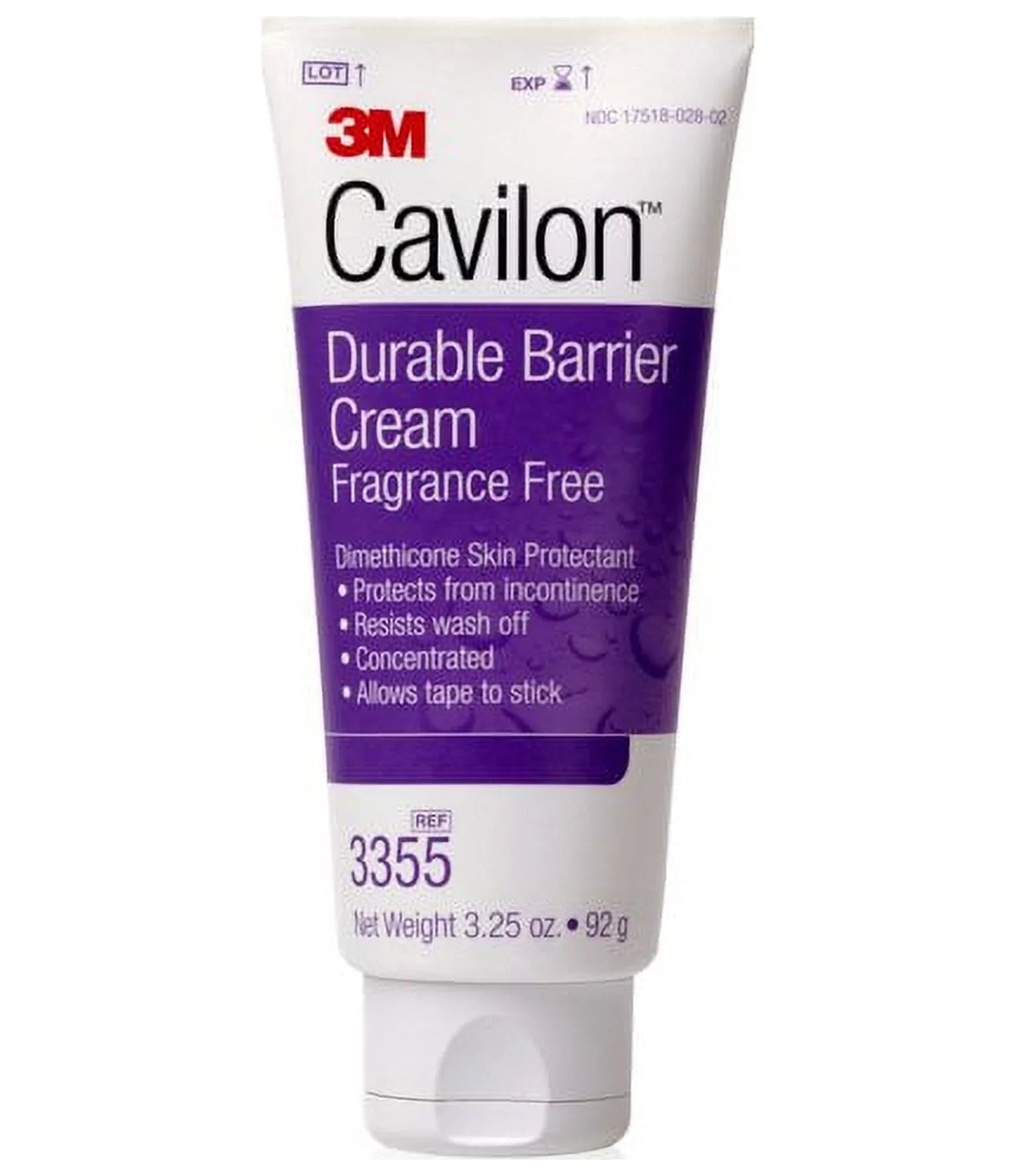 Cavilon Skin Protectant 3.25 oz. Tube Unscented Cream CHG , 3355 - Case of 12
