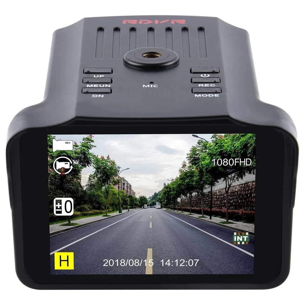 moobody 2-in-1 Car Recorder and Radars Speed Detector 1080P Dash Cam Car camera DVR Car Dashboard Camera 140° Wide Angle