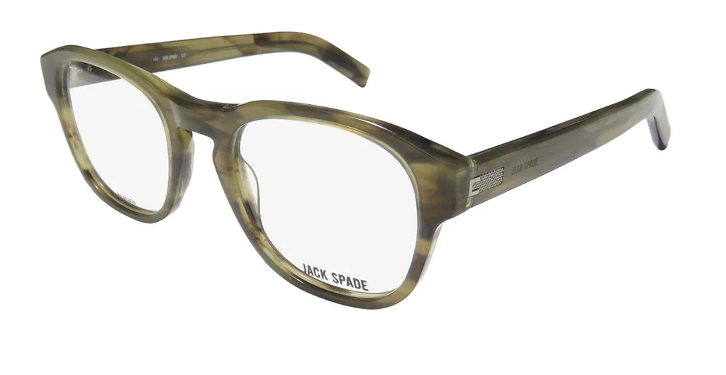 NEW JACK SPADE FREEMAN MENS/WOMENS DESIGNER FULL-RIM STRIATED OLIVE BRAND NAME COLLECTIBLE AUTHENTIC FRAME DEMO LENSES 48-20-140 EYEGLASSES/EYEGLASS FRAME