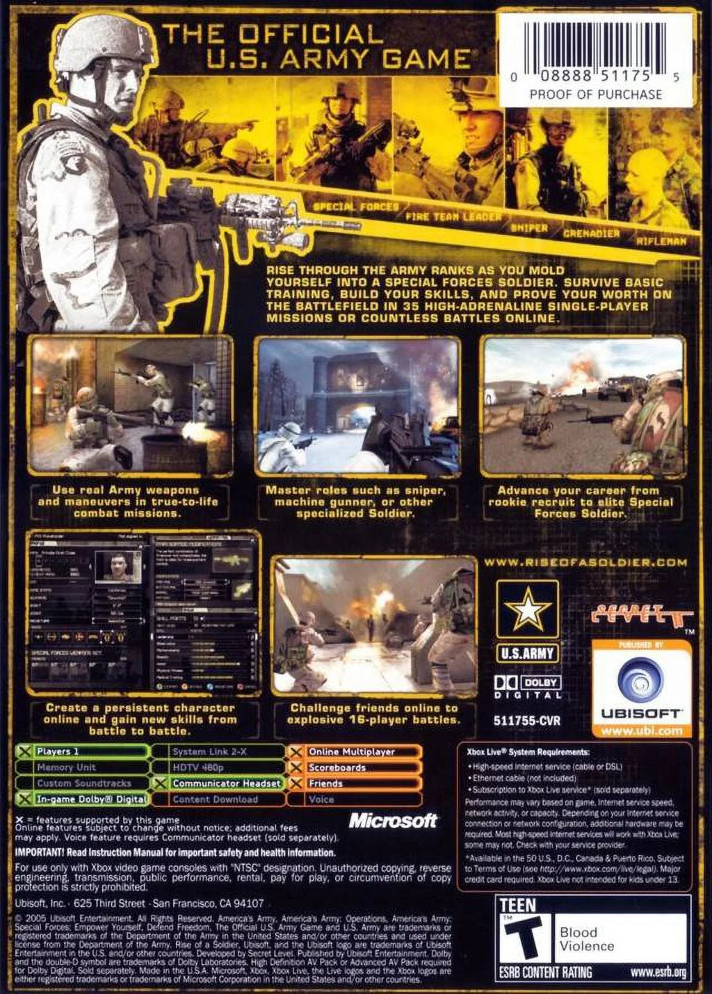 Ubisoft America's Army: Rise of a Soldier