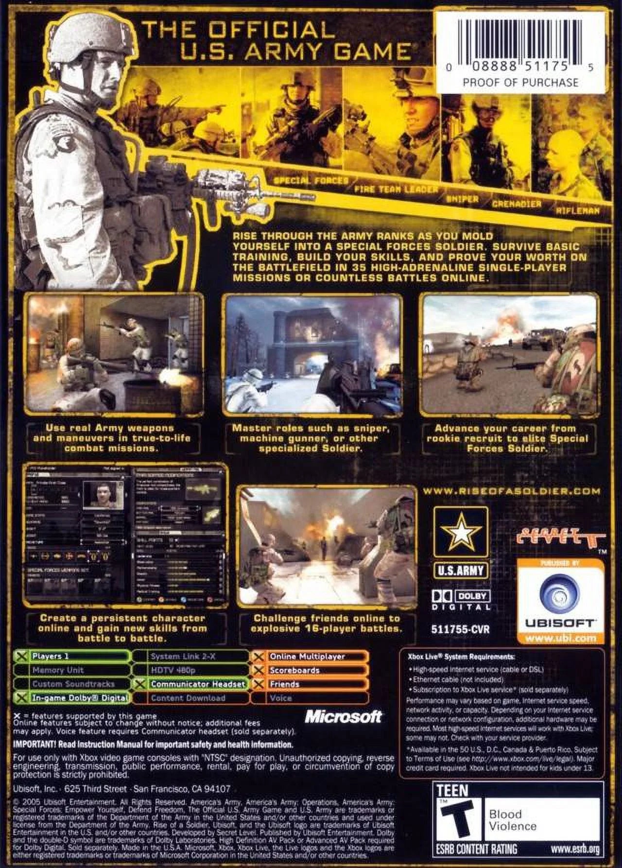 Ubisoft America's Army: Rise of a Soldier