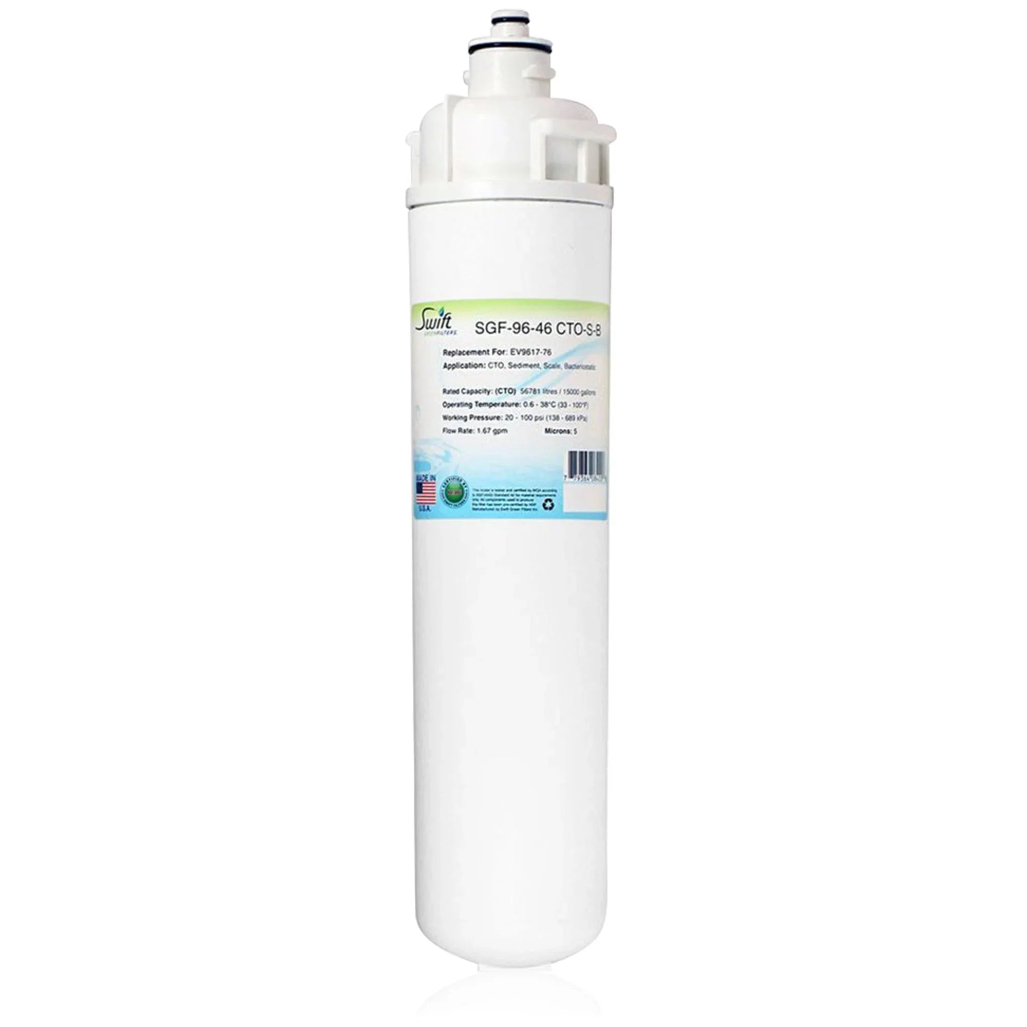 Swift Green Filters SGF-96-46 CTO-S-B Commercial Water Filter EV9617-76, Made in USA (Pack of 2)