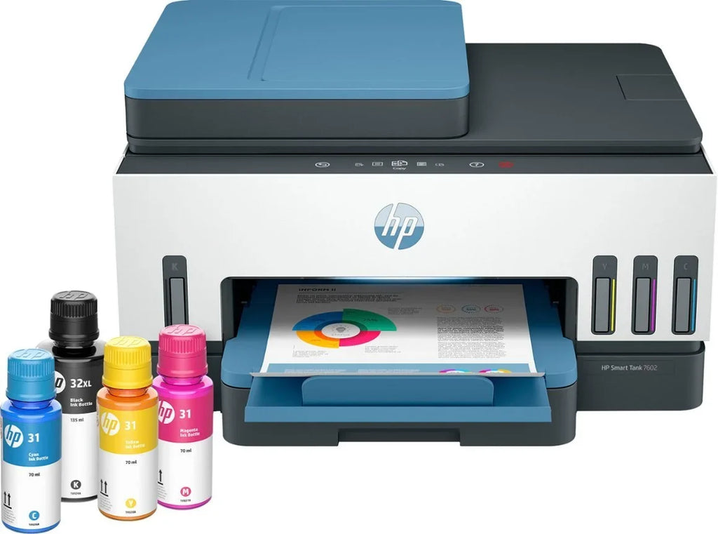 Smart Tank 7602 Wireless All-In-One Supertank Inkjet Printer with up to 2 Years of Ink Included - Dark Surf Blue