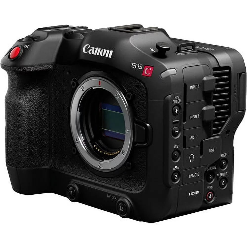 Canon EOS C70 Cinema Camera (RF Lens Mount) 4507C002 - Essential Bundle Includes: Sandisk Extreme Pro 64GB SD, Memory Card Reader, Gadget Bag, Blower, Microfiber Cloth and Cleaning Kit