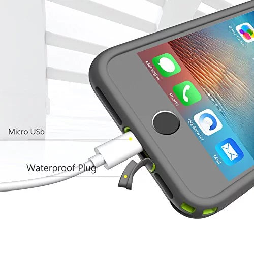 iPhone 8 Plus & 7 Plus Waterproof Case - Underwater Snowproof Dirtproof Shockproof Shield
