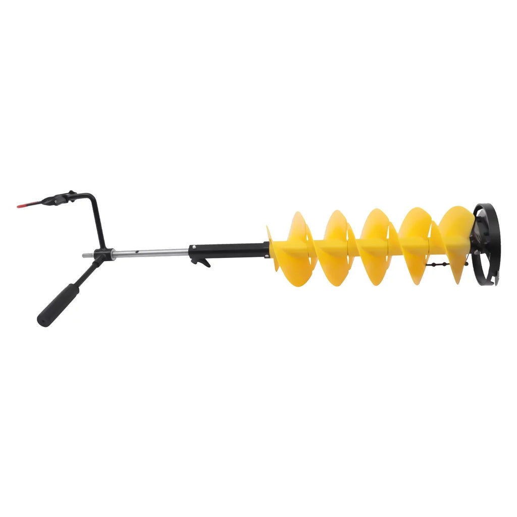 Miumaeov Cordless Nylon Ice Drill Auger 8" Dia. W/ICE Scoop Chipper/Universal Drill Adapter/Ice Fishing Rod Rack and 1 Set Blades