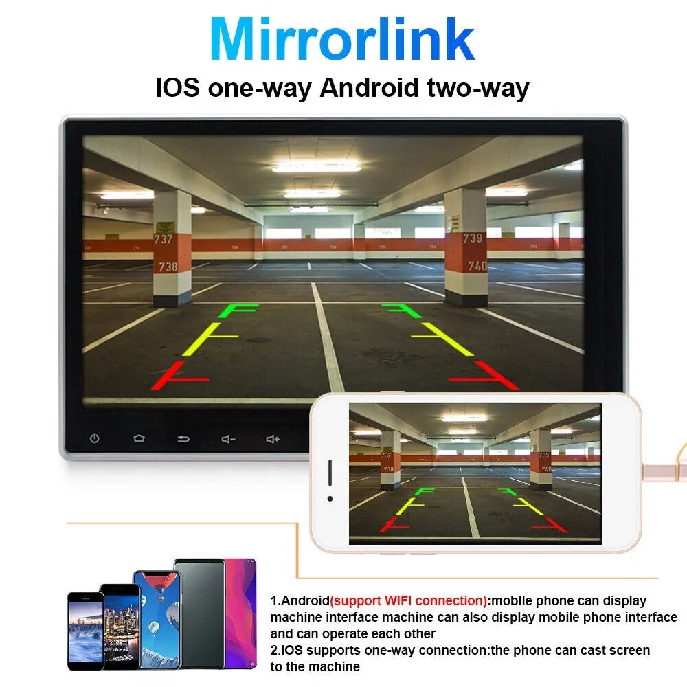 kydely 10 Inch On-Board Android 9.1 GPS Wifi Dual Din Touch Screen Player Navigation