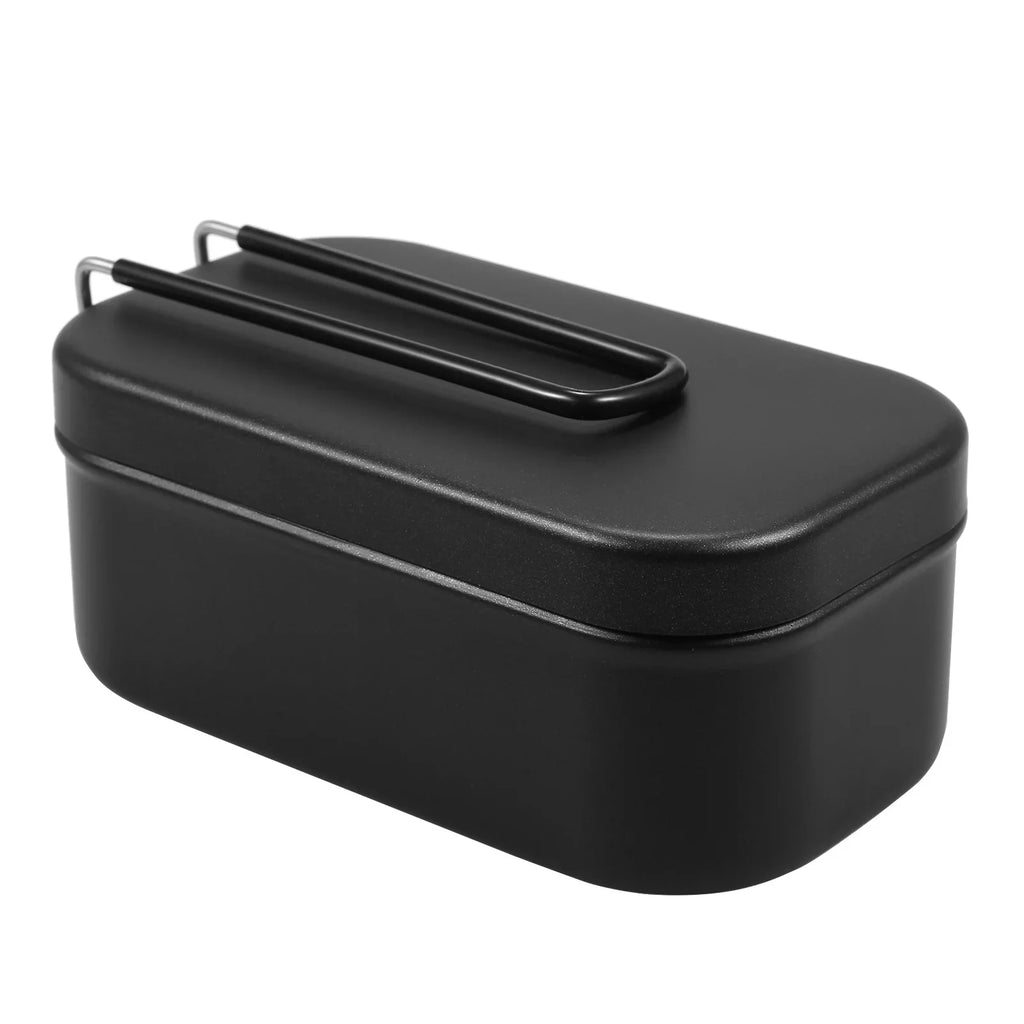 4pcs Cookware Mess Kit 800ml Camping Lunch Box with Steaming Rack Cutting Board Backpacking Hiking Fishing Mountaineering