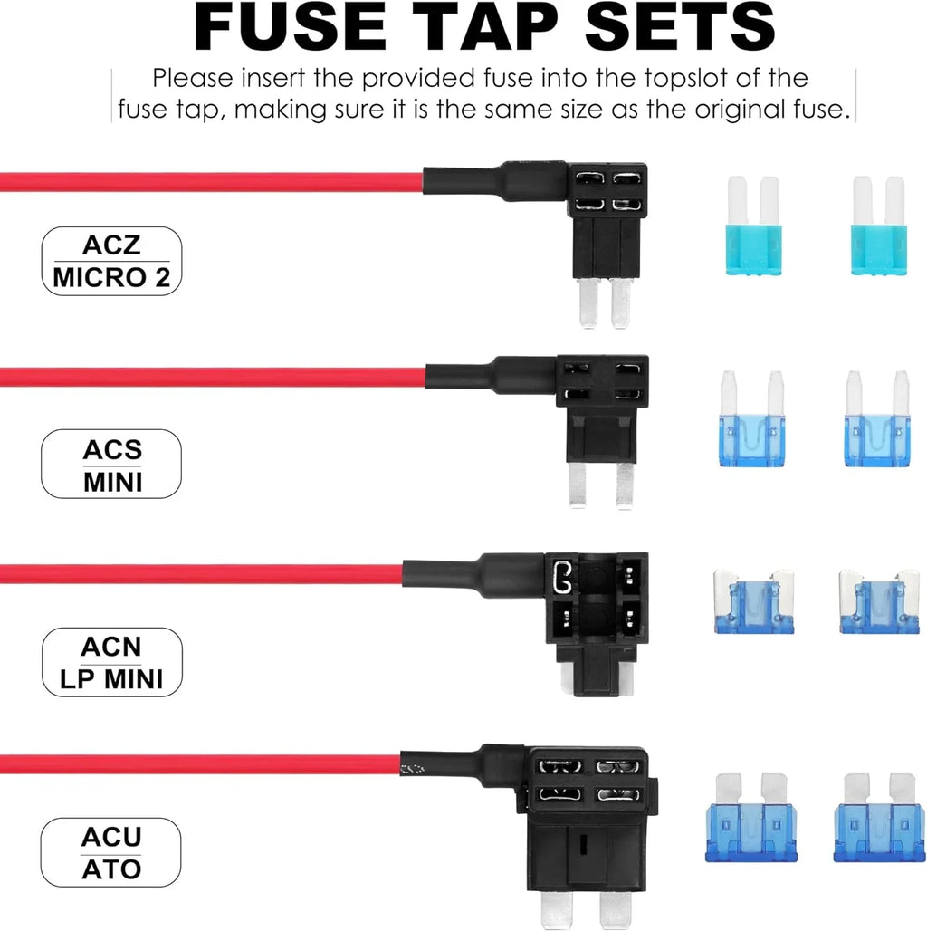 Dash Cam Hardwire Kit, Type-C Full Set Hard Wire Kit Fuse P12/P12 Pro/P10 Pro Mirror Dash Cam, 12V-24V to 5V