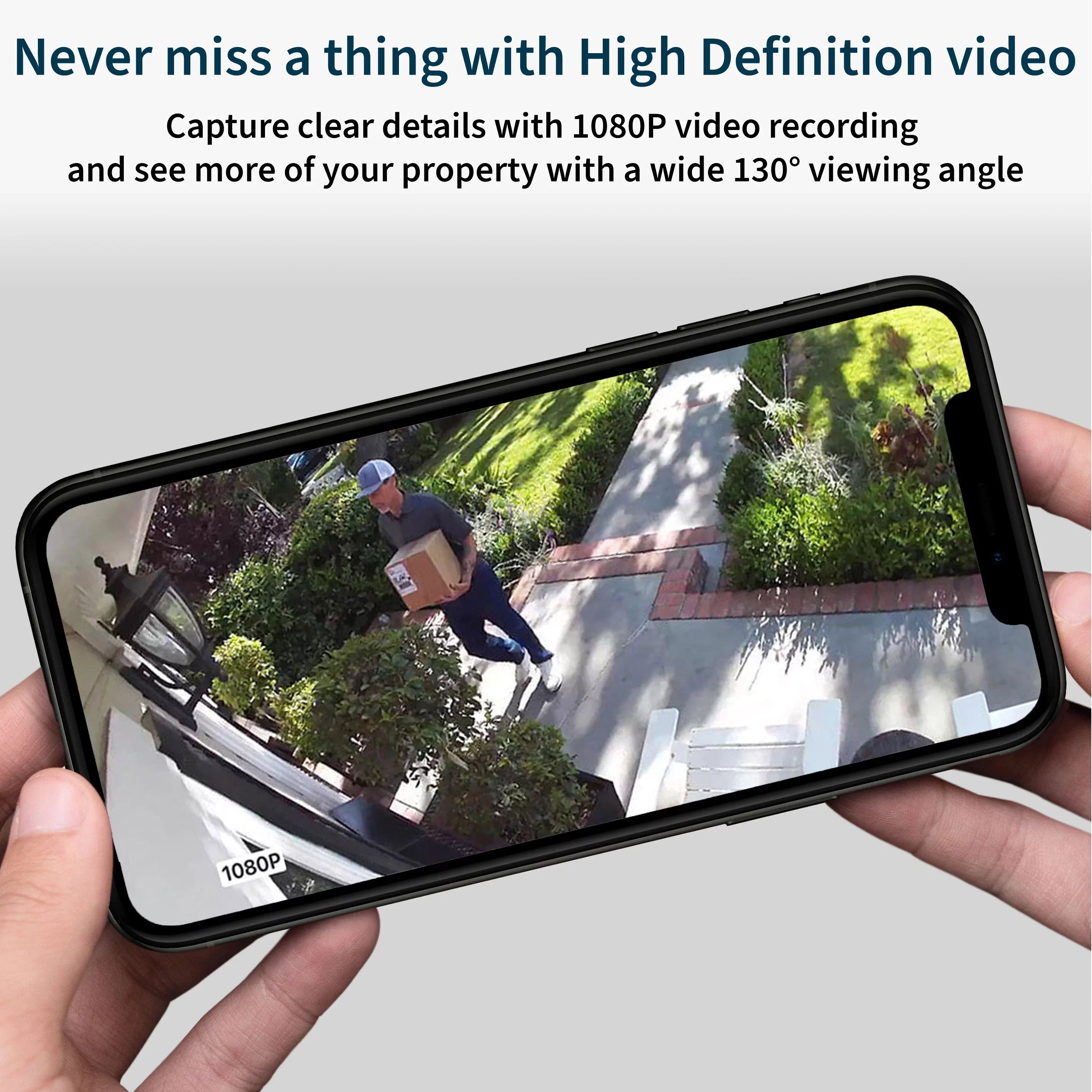 Arlo Essential Spotlight Camera - 3 Pack - Wireless Security, 1080p Video, Color Night Vision, 2 Way Audio, White - VMC2330