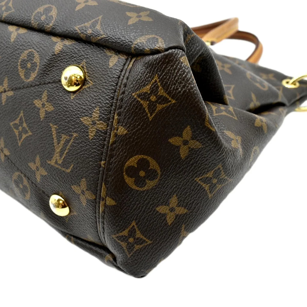 Pre-owned LOUIS VUITTON Pallas MM Monogram Canvas Shoulder Bag Brown