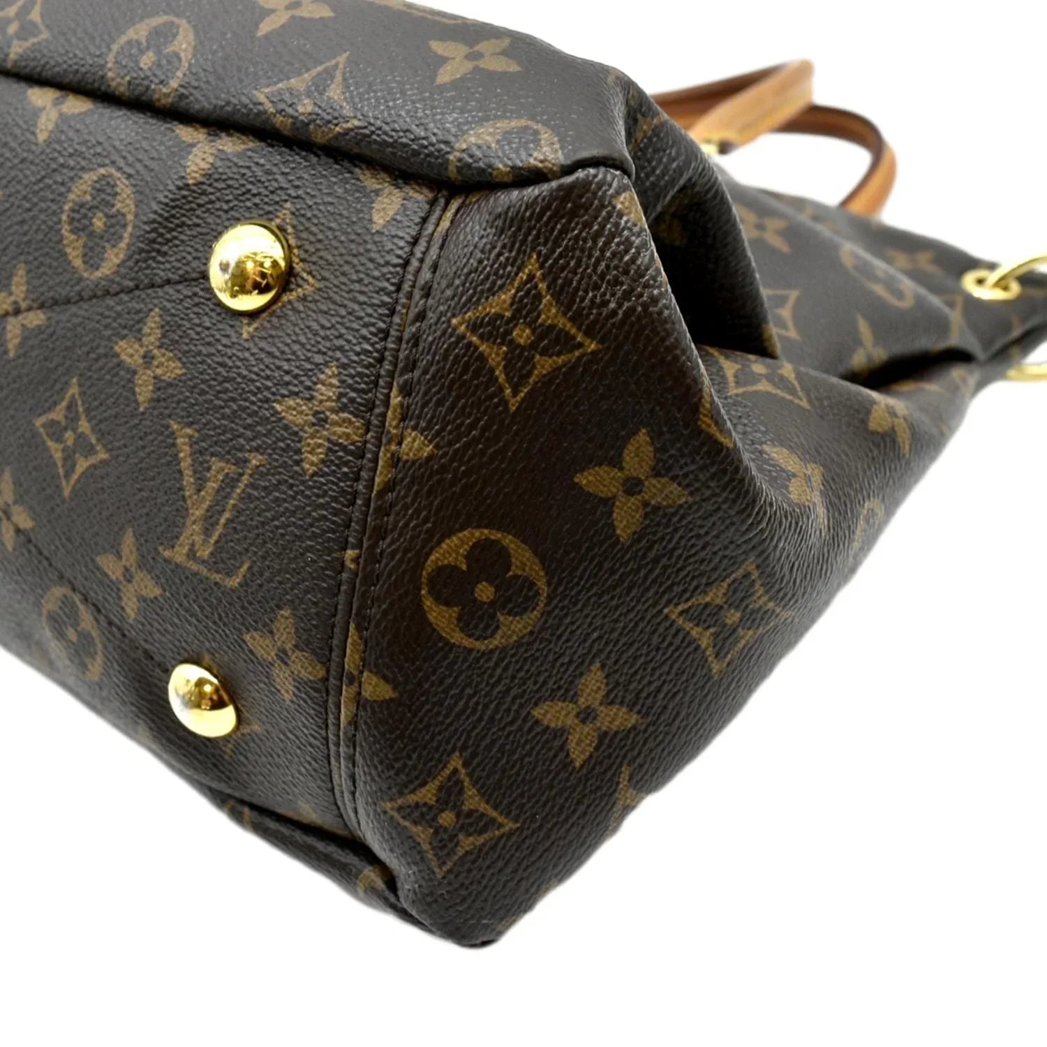 Pre-owned LOUIS VUITTON Pallas MM Monogram Canvas Shoulder Bag Brown