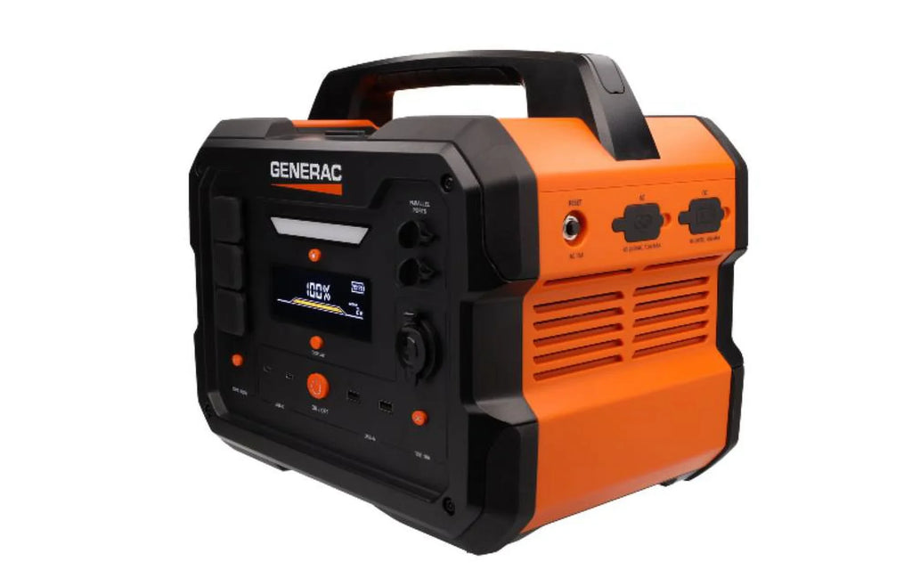 Generac 8025 Power Station 1600/3200 Watts 1086Wh Battery Powered Portable Generator - Solar Panel Charging