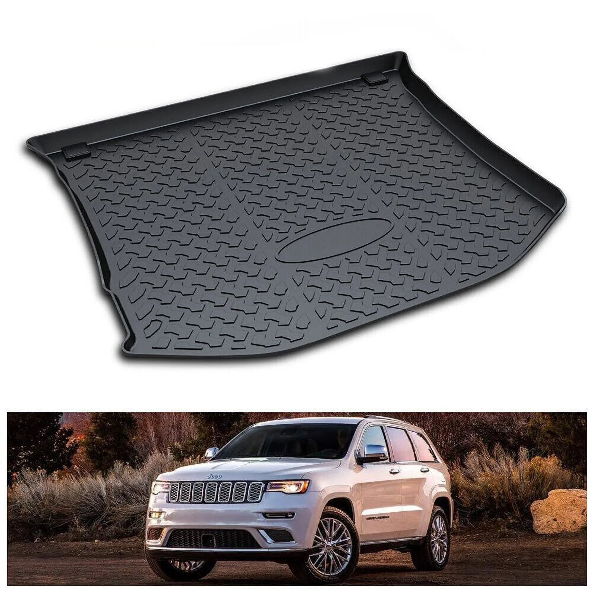 Easy to Clean 2011-2021 Jeep Grand Cherokee TPO Rear Cargo Trunk Mats Liner