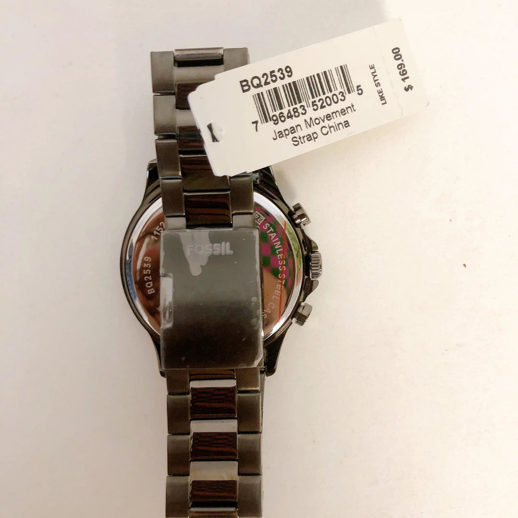 FOSSIL BQ2539 YORKE SMOKE GUNMETAL GREY CHRONOGRAPH MEN'S WATCH