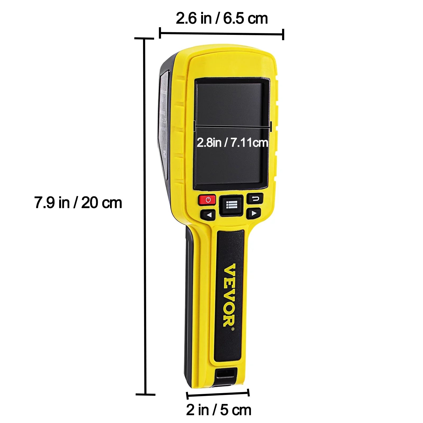 VEVOR Thermal Imaging Camera, 60x60 (3600 Pixels) IR Resolution Infrared Camera with 2.8" Color Display Screen, Built-in SD Card and Li-ion Battery, HVAC, Electrical System Automatic Detect