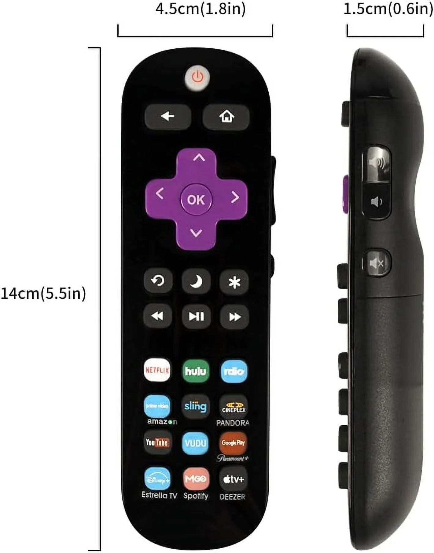 Pack of 2 Universal Replace Remote Applicable TCL Roku TV/Hisense TV/Onn TV/Philips TV/Sharp TV/Westinghouse