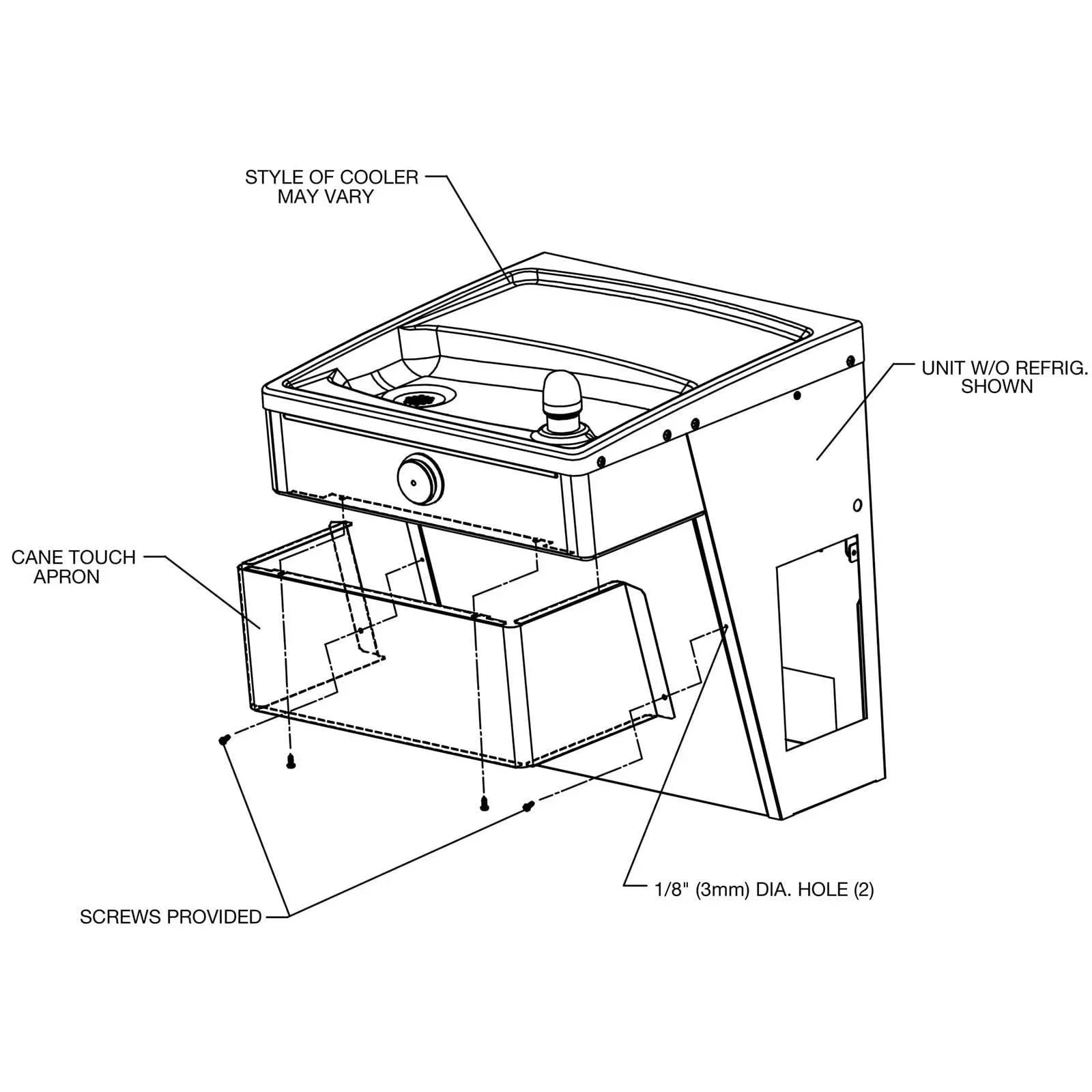 Elkay 98324C Cane Apron Accessory Kit - Stainless Steel