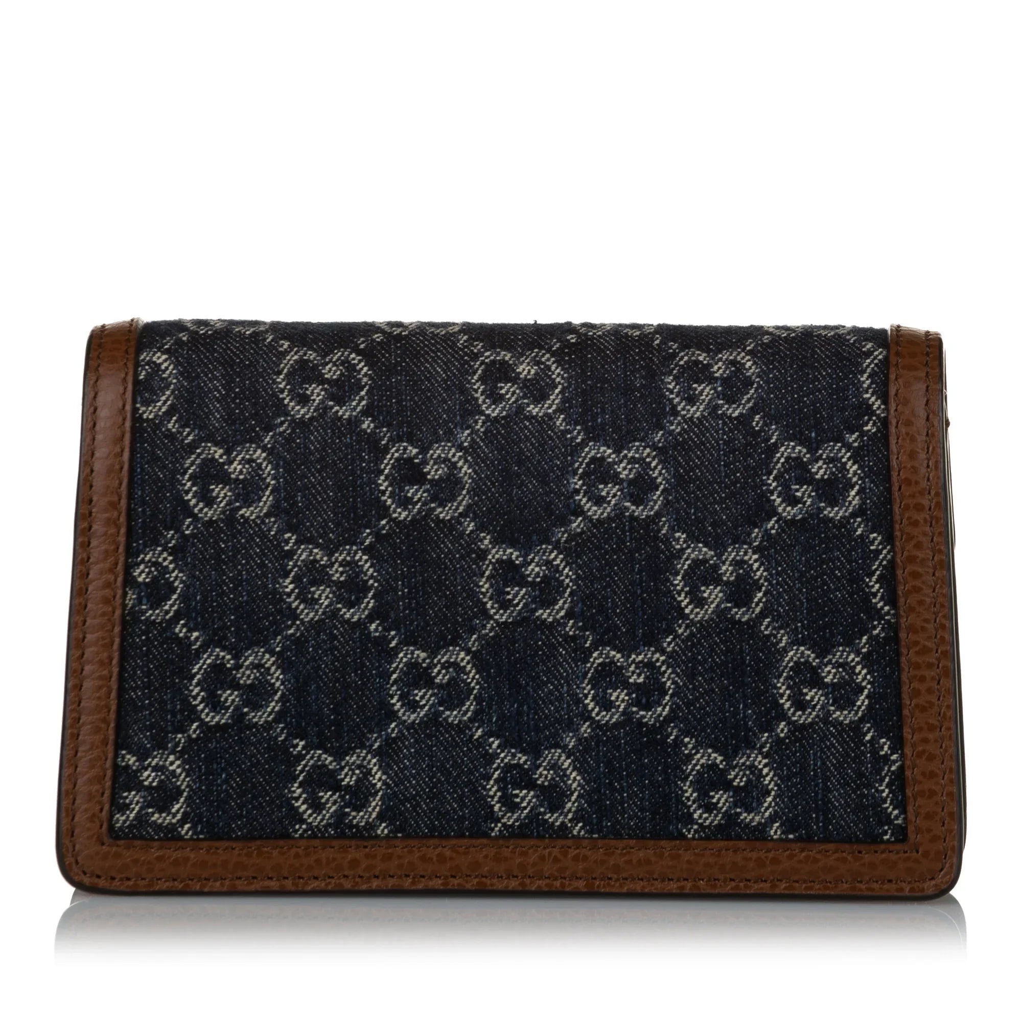 Women Pre-Owned Authenticated Gucci Super Mini GG Dionysus Crossbody Bag Denim Fabric Blue