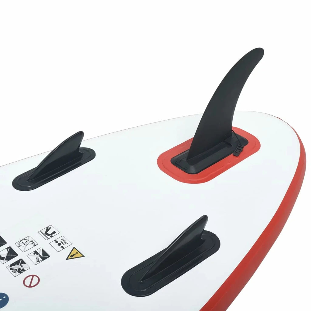 Andoer Paddle Board Set Surfboard Inflatable Red and White