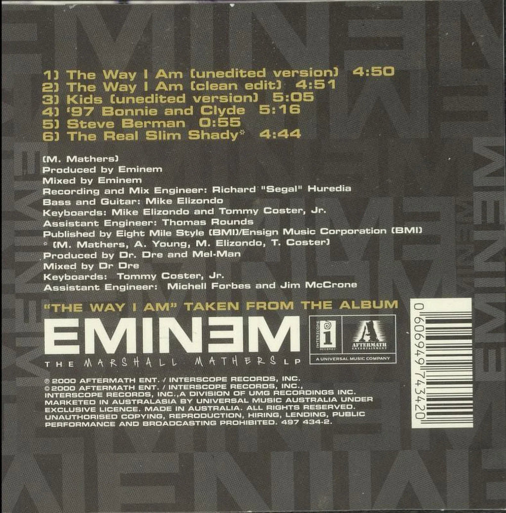 Eminem - The Way I Am - CD Maxi Single