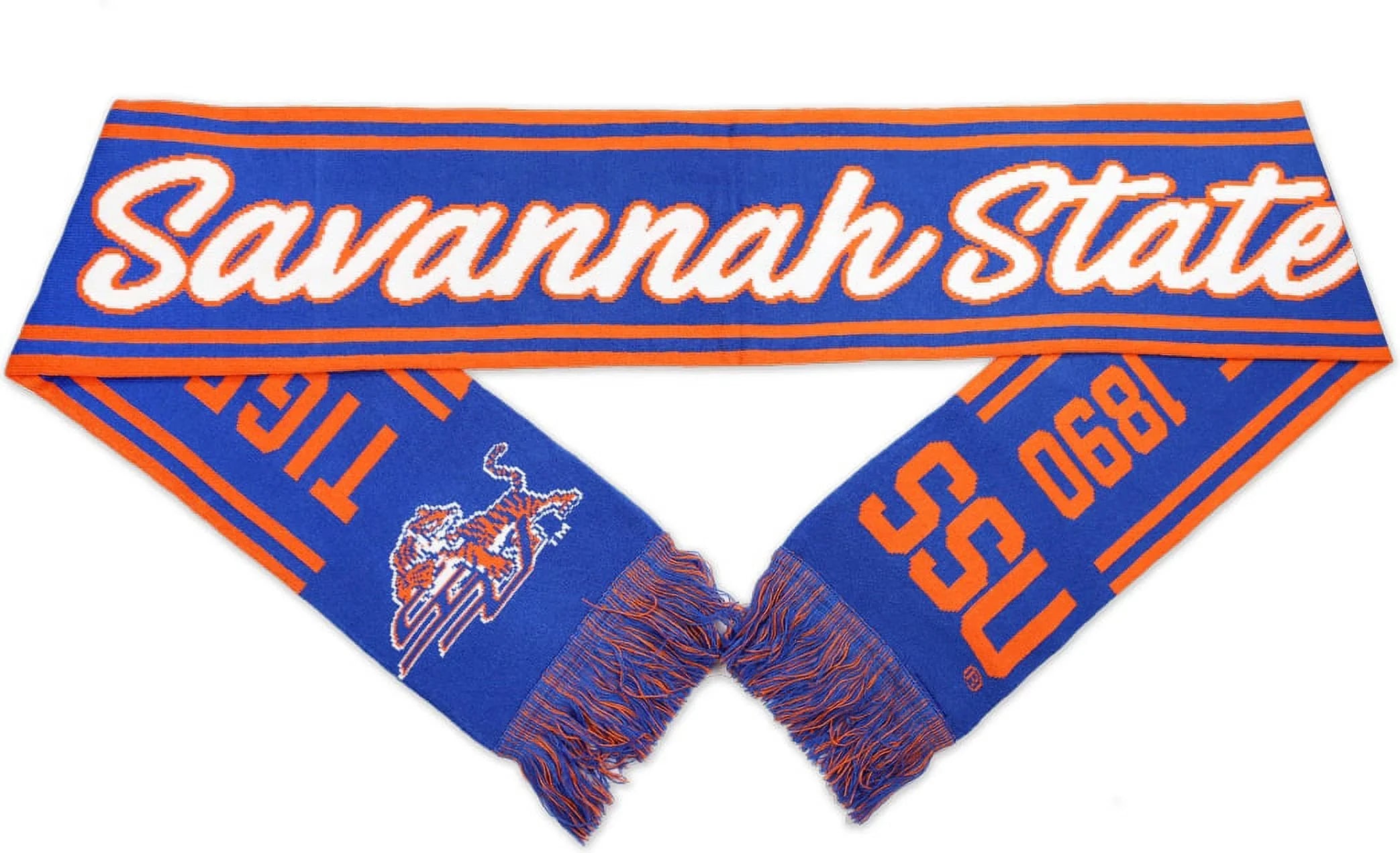 Big Boy Savannah State Tigers S6 Knit Scarf [Royal Blue - 80" x 7"]