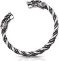 Bracelet Men | Adjustable Bracelet Men 7-10 inches | Pagan Jewelry | Norse God Odin Wolf Heads Arm Rings | Metal Wristband Gift Men & Boys