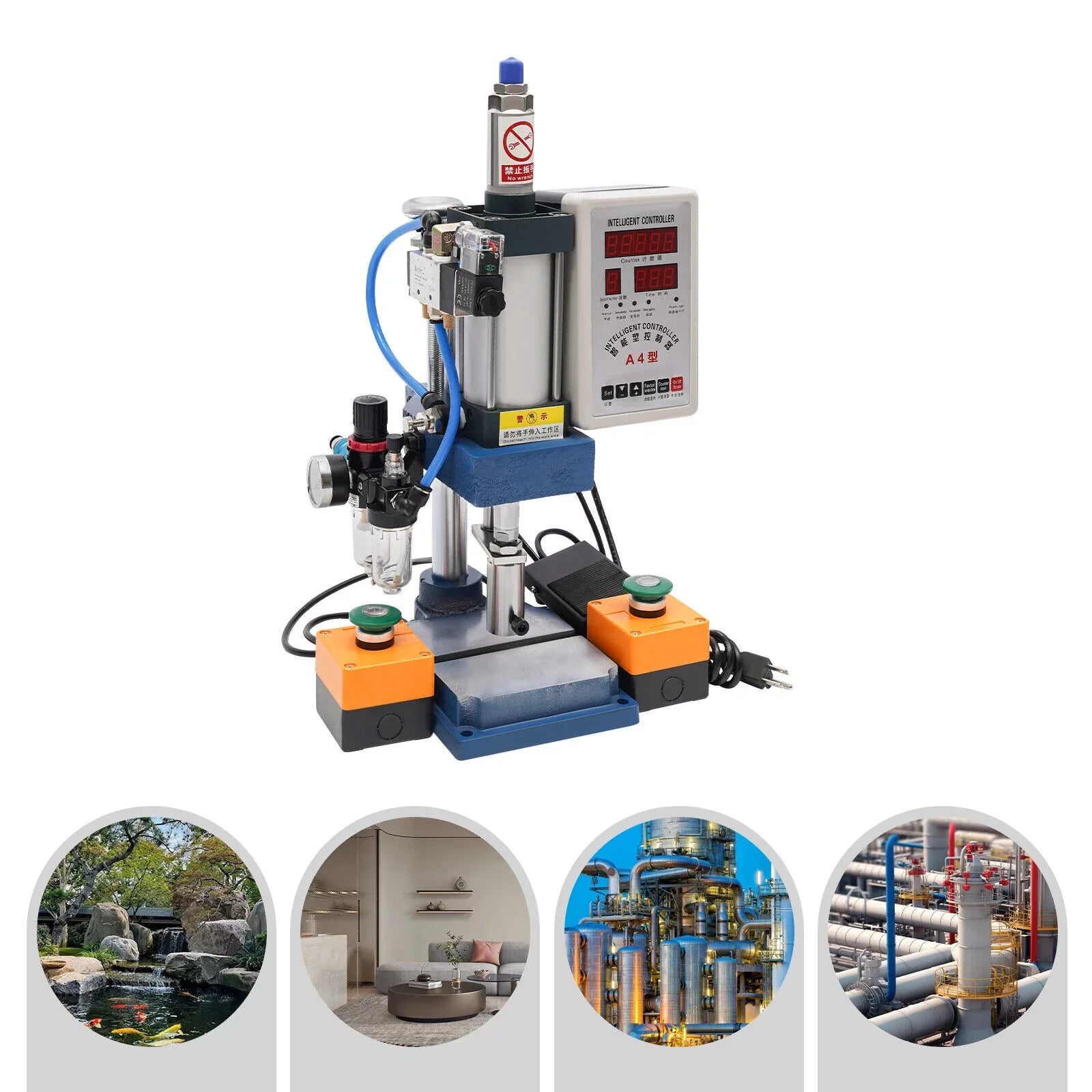 New 440lb Adjustable Pneumatic Punch Machine Press Equipment with Digital Controller, 4V210-8