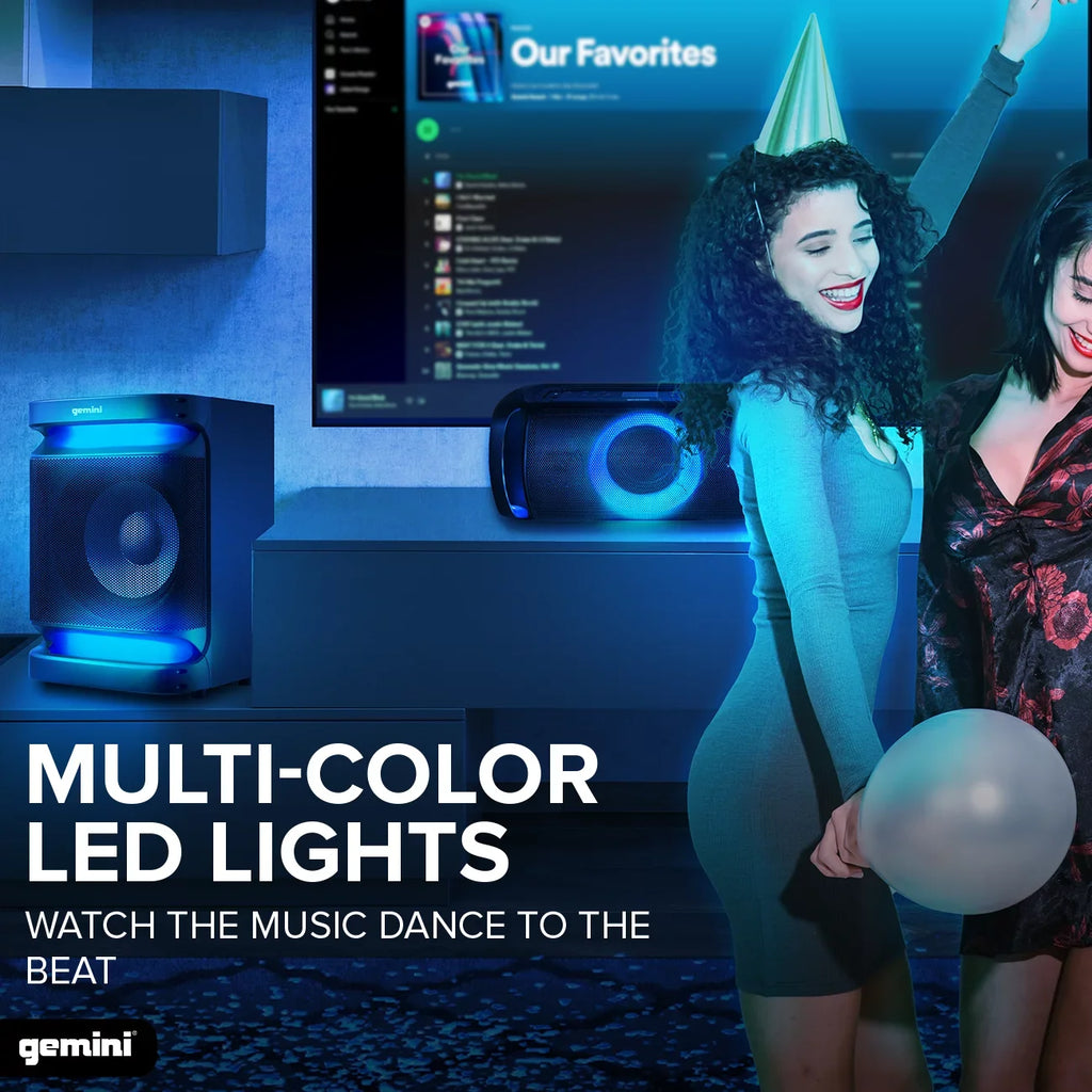 Gemini Sound GSYS-4800 Bluetooth LED Party Light Stereo & Home Theater Audio System with 4000W Watts