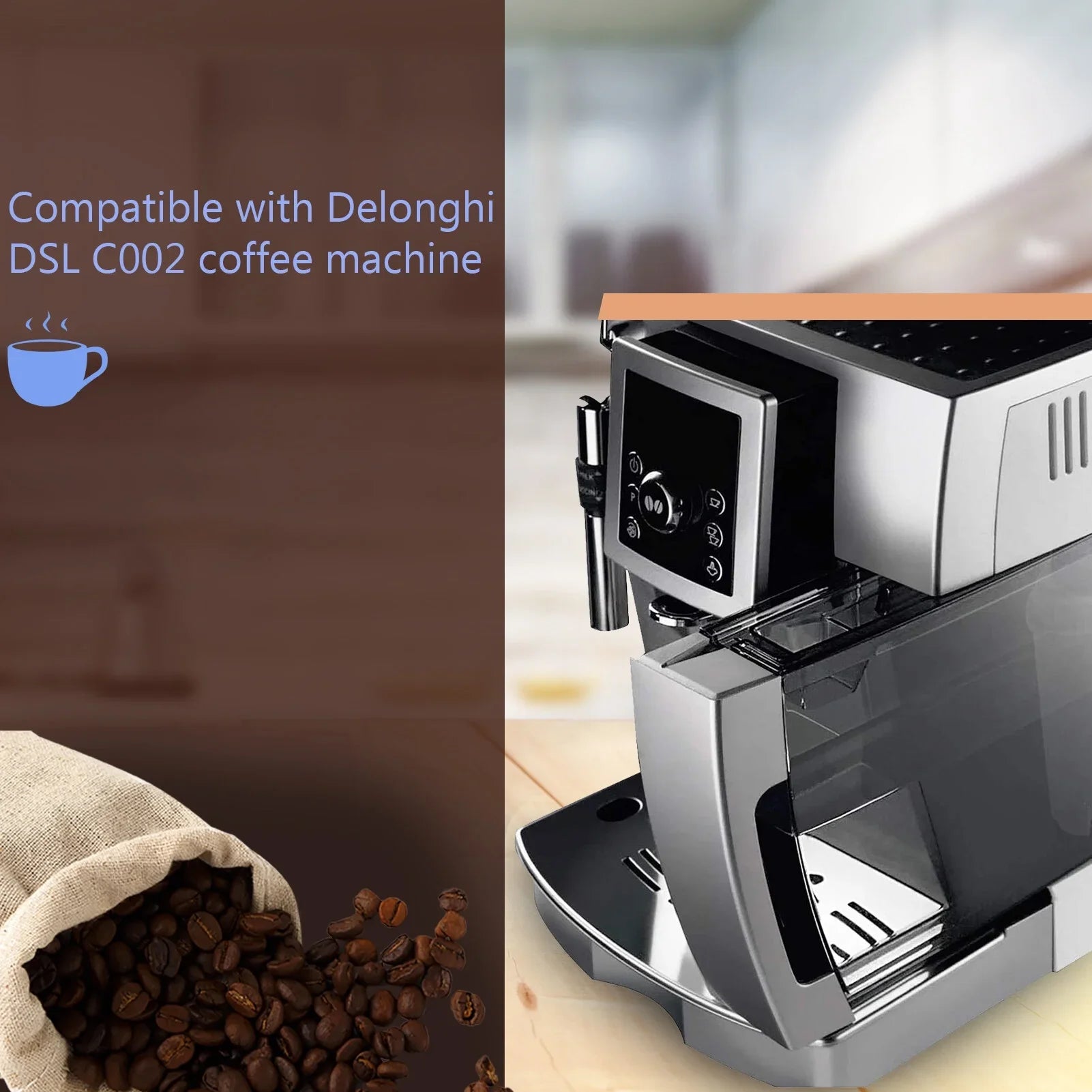 4Pcs Coffee Replacement Filter Cartridge Replacement Filter Coffee Filter with Delonghi DSL C002 Maker Machine Coffee Machine Accessory Water Filter Coffee Maker