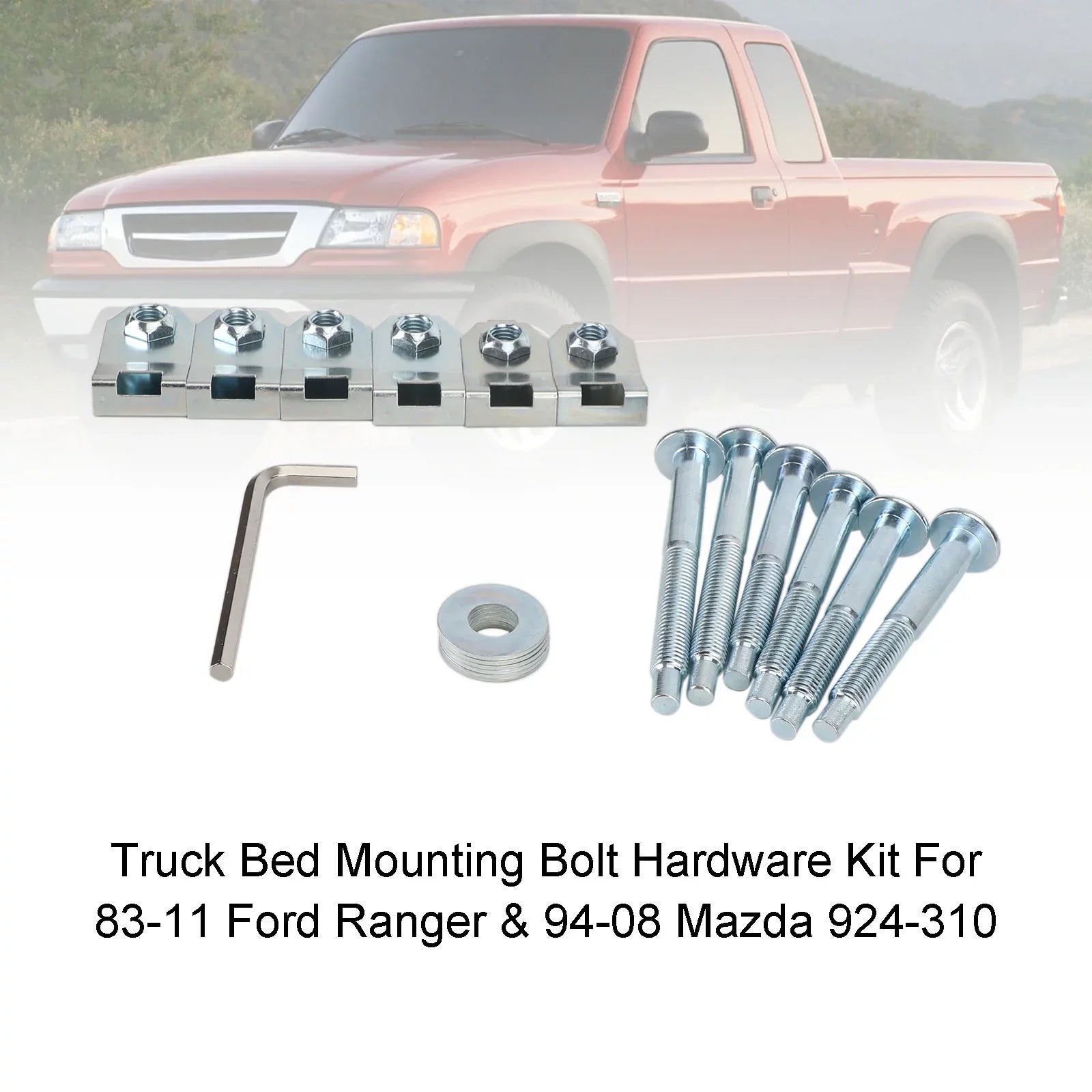 Mad Hornets Truck Bed Mounting Bolt Hardware Kit For 83-11 Ford Ranger & 94-08 Mazda 924-310