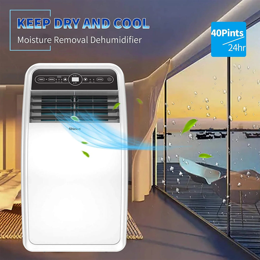 Shinco 8,000 BTU Portable AC Unit, Dehumidifier, and Fan 200 SqFt Rooms