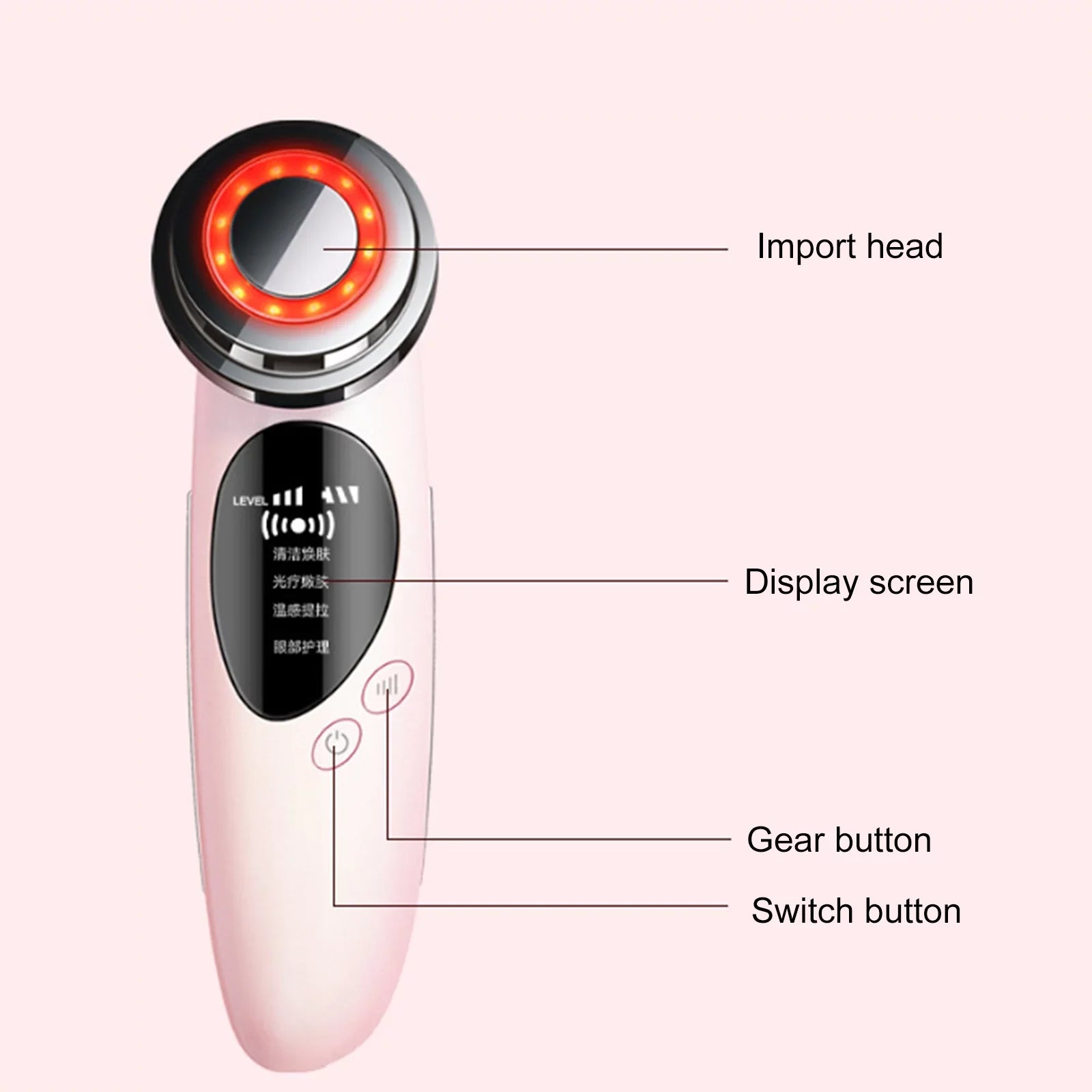 Skin Rejuvenation Beauty Device Deep Cleansing Light Therapy Warm-sensing Lifting Eye Care Import Instrument Face Massager